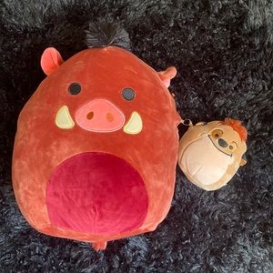 Set of two Disney Squish Pumbaa and Timon